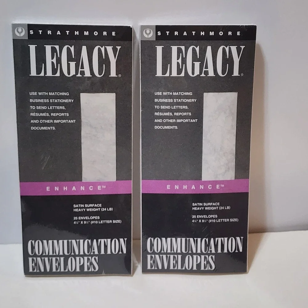 Vintage Strathmore Conversation Envelope Legacy Enhance  Letter  25 Pack Marble‎